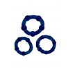 Rude Rider Mini Cock Rings Blue (3-Ring-Set) (T6264)