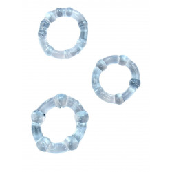 Rude Rider Mini Cock Rings Clear (3-Ring-Set) (T6262)