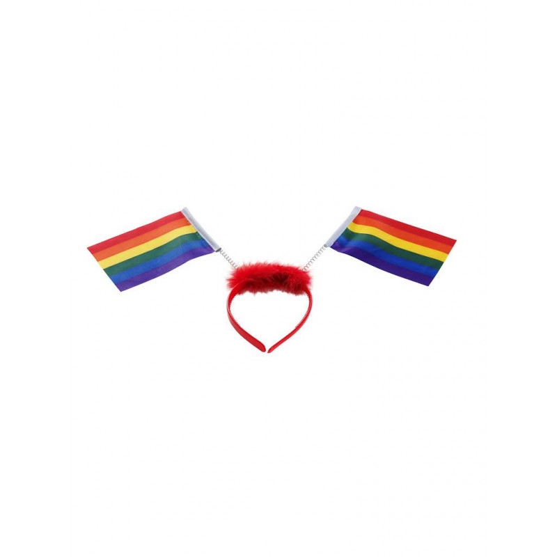 Rainbow Hair Bow w. Flags / Haarreif mit Flaggen (T6320)