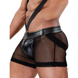 TOF Paris Spartacus Full Zip Jockshorts Black (T7078)