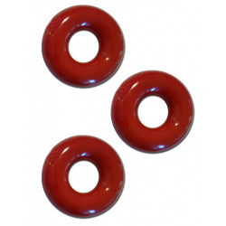 Sport Fucker Chubby Rubber 3-pc Cockring-Set Red (T4620)