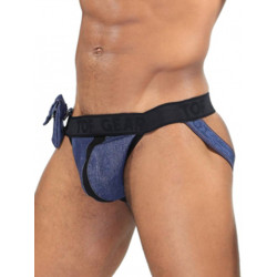 TOF Cow Boy Jockstrap Underwear w/Pocket Jeans Blue (T7545)