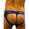 Rude Rider Neoprene Brief Open Back Bottoms Black/Blue (T7473)