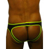 Rude Rider Neoprene Brief Open Back Bottoms Black/Yellow (T7471)