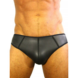 Rude Rider Neoprene Brief Open Back Bottoms Black (T7474)