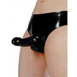 Fetisso Slip with Condom Underwear Black (T3568)