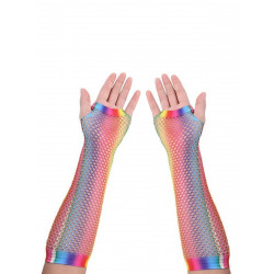 Rainbow Net Gloves Long (T7634)
