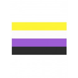 Non-Binary Flag Aufkleber / Sticker 5.0 x 7,6 cm (T7778)