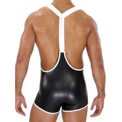 ToF Paris Fetish Singlet Black/White (T7916)