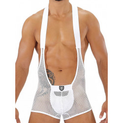 ToF Paris Bulge Mesh Singlet White (T7902)