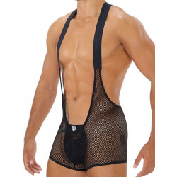 ToF Paris Bulge Mesh Singlet Black (T7901)