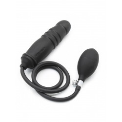 RudeRider Inflatable Dildo Plug Silicone Black (T7806)