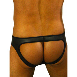 Rude Rider Neoprene Brief Open Back Bottoms Black (T7474)