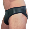 Rude Rider Neoprene Brief Open Back Bottoms Black (T7474)