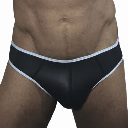 Rude Rider Neoprene Brief Open Back Bottoms Black/White (T7483)