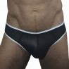 Rude Rider Neoprene Brief Open Back Bottoms Black/White (T7483)