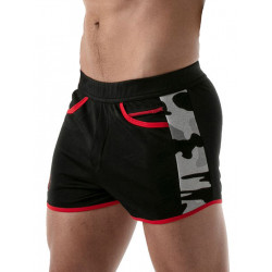 ToF Paris Camo Gym Shorts Black (T8174)