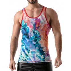 ToF Paris Tie Dye Tank Top Red (T8183)