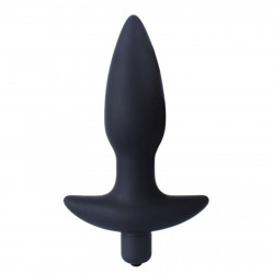RudeRider Medium Vibrating Anal Plug Black (T8153)