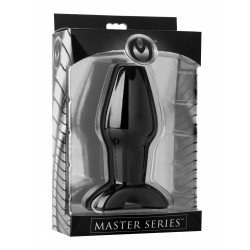 Master Series Invasion Hollow Silicone Anal Plug Large Black (T5711)