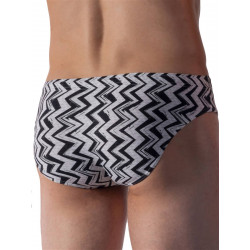 Olaf Benz Beachbrief BLU1856 Swimwear ZigZag Black/White (T6369)