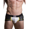 GBGB Boone Metallic Denim Brief Underwear Black/White/Yellow (T7058)
