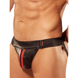Colt Leather Zip Jock - Red (T0023)