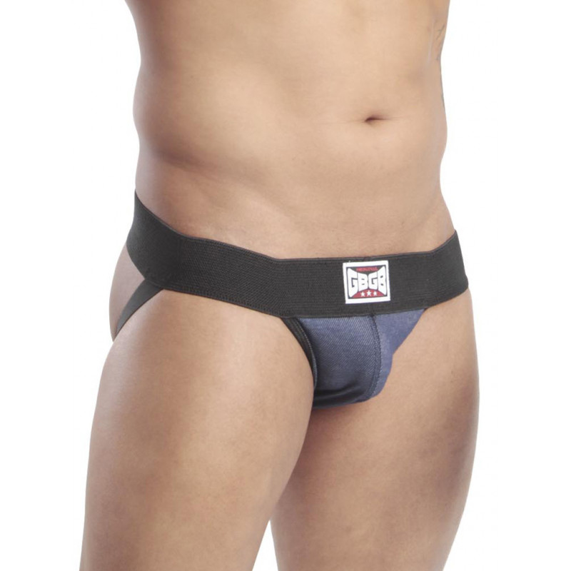 GBGB Santiago Jock Underwear Jockstrap Blue Denim (T7673) GBGB Santiago Jock Underwear Jockstrap Blue Denim (T7673)