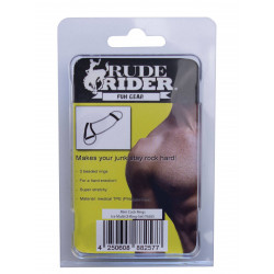 Rude Rider Mini Cock Rings Clear Black Blue (3-Ring-Set) (T6265)