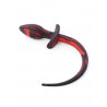 Rude Rider Little Dog Tail Plug 28 x 3 cm Black/Red Silicone (T8360)