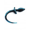 Rude Rider Little Dog Tail Plug 28 x 3 cm Black/Blue Silicone (T8359)