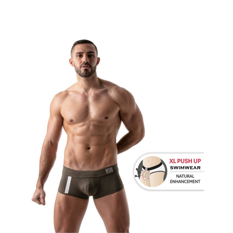 ToF Paris XL Push-Up Swim Trunks Swimwear Khaki (T8457) ToF Paris XL Push-Up Swim Trunks Swimwear Khaki (T8457)