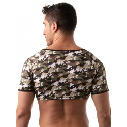 ToF Paris Iconic Crop Top T-Shirt Khaki Camo (T8567)