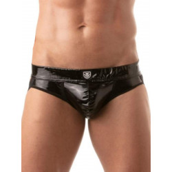 ToF Paris Vinyl Jock-Brief Underwear Black (T8681)