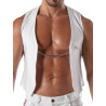 ToF Paris Patriot Chain Vest White (T8676)