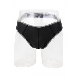 Rude Rider Neoprene Briefs Open Back Bottoms Black/Grey (T7475)