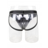 Rude Rider Neoprene Brief Open Back Bottoms Black/Grey (T7475)