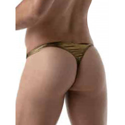 ToF Paris Metal Thong Underwear Gold (T8854)