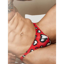 Cut4Men Brazilian Brief Underwear Red/Hearts (T8864)