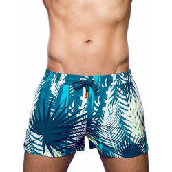 2Eros Print Swim Shorts Feuille Green (T8925)