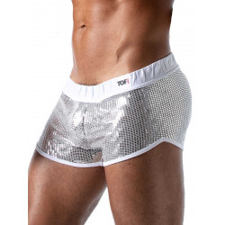 ToF Paris Star Mini Shorts Silver/White (T9003)