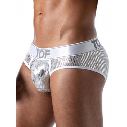 ToF Paris Star Brief Underwear Silver/White (T8999)