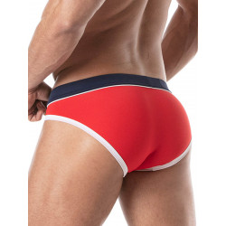 ToF Paris Holidays Swim Brief Swimwear Red/Navy (T9112)