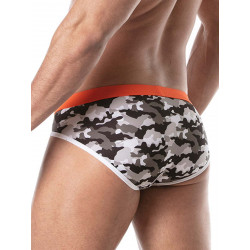 ToF Paris Iconic Swim Brief Swimwear Grey Camo (T9102)