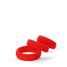 Rude Rider Silicone 3-Ring-Set Red (T9133)