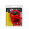 Rude Rider Silicone 3-Ring-Set Red (T9133)
