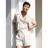 2Eros Breezy Classic Linen Shorts Beige (T9197)