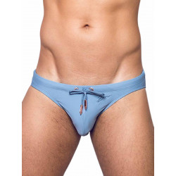 2Eros Signature Print Swim Brief Swimwear Faded Denim (T9316)