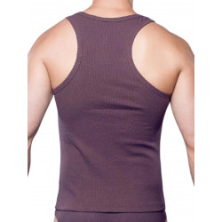 Supawear Ribbed Singlet Tank Top Peppercorn (T9405)