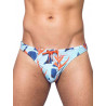 2Eros Print Swim Thong V80 Caribbean Twist (T9453)